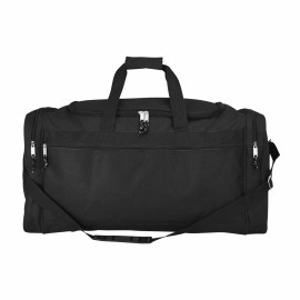 DALIX 25" Extra Large Travel Vacation Overnight Duffle Bag in Black - Black