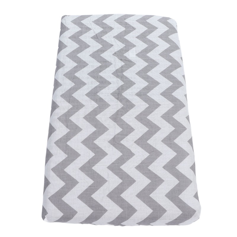 2Pcs Baby Crib Sheets Cotton Yarn Detachable Print Fitted Crib