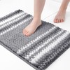 PiccoCasa Extra Soft Chenille Bath Mat 43 x 61cm, Dark