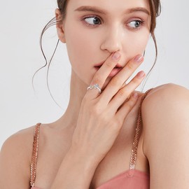 Cross Purity Rings for Women Sterling Silver Adjustable True Love Waits Faith Rings Celibacy Ring for Women