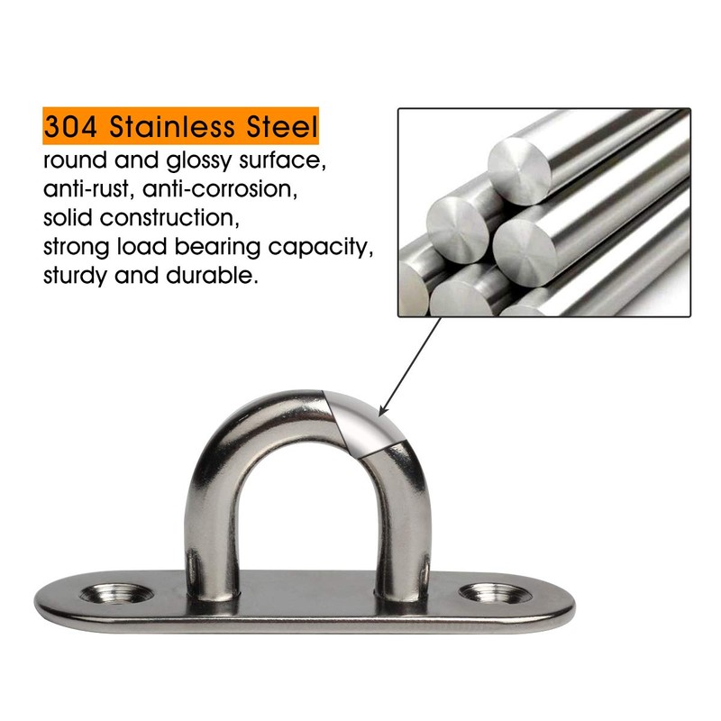 10-Pack 304 Stainless Steel Ceiling Hook Ring Hooks 1. 8