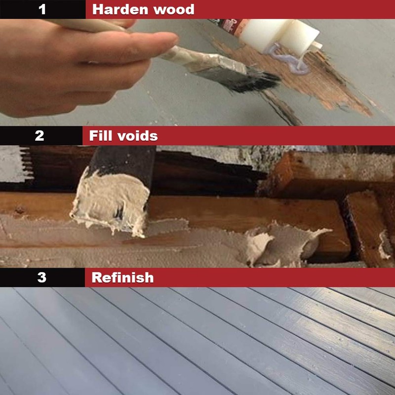 PC-Products PC-Woody Wood Repair Epoxy Paste, Two-Part 12 oz, and