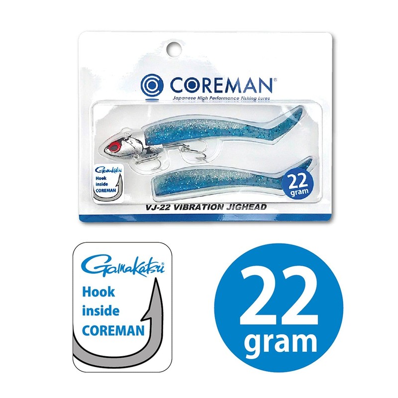 Coreman VJ-22 Vibration Jig Head #057 Gold Head / Akakin