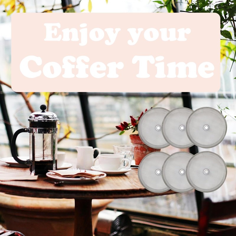 6 PCS Cafetiere Filter Mesh, Coffee Filter, Cafetiere Filter Mesh,
