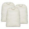 3 Pcs Breathable Canvas Laundry Drawstring Bags with Carrying Handles,