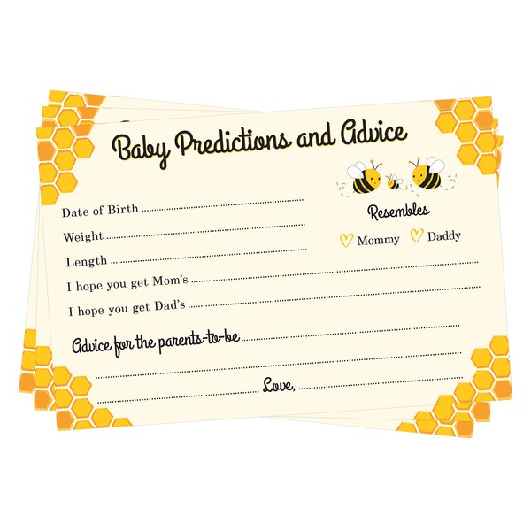 Bee Baby Predictions and Advice Cards - 24 count