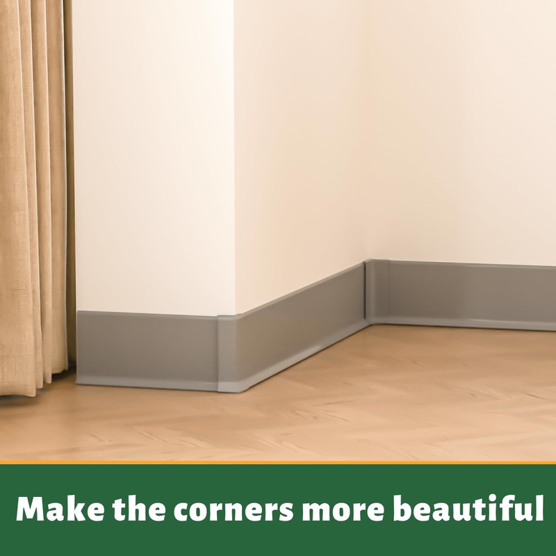 GAMZAU Baseboard Corner Blocks 6inch Height, Self Adhesive 3 Inside