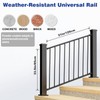 Aluminum Railing Kit, Adjustable Angle Stair Railing Kit, Universal Railing