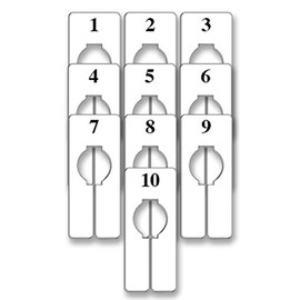 Fitting Room Number Tags 30 count Numbers 1-10