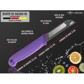 Küchenmesser Messer Set aus Solingen Gemüsemesser Kleines Obstmesser Made in Germany Schälmesser Allzweckmesser mit Scharfer und Präziser Klinge aus rostfreiem Edelstahl (4er Set, Kurz)