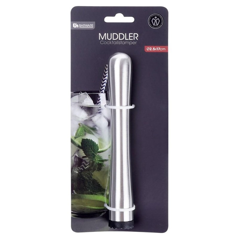 Vilde Cocktail Muddler Muddler Muddler Stainless Steel 17.5 cm