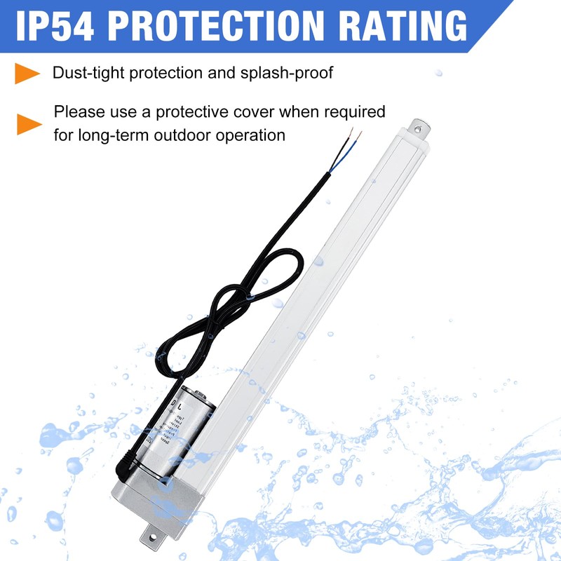 JQDML 12V High Speed Linear Actuator - 4 Inch Stroke,