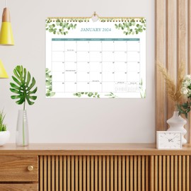 2024 Wall Calendar Aesthetic Greenery Monthly Calendar 2024 Jan-June 2025 Large 18months Calendar with Julian Date for Office Home Oragnizing .14x11.5