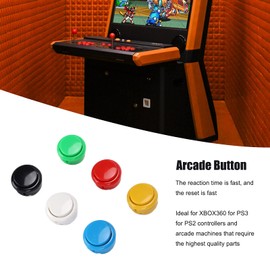 Arcade 30mm Push Buttons, QM070919 12pcs Arcade Joystick Game Console Buttons - Durable and Responsive Replacement Buttons for Arcade Joystick Game Console Parts & Accessories