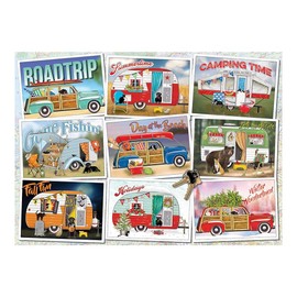 Cobble Hill 1000 Piece Puzzle - Hitting The Road - Sample Poster Included