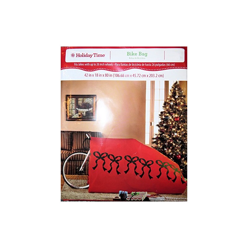 Large Bike Gift Bag Red with Bows 42x18x80 Inches