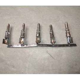 AMP Cut Strip of 5 TE Connectivity / AMP 213841-1 Powerband Contact, Silver Plated