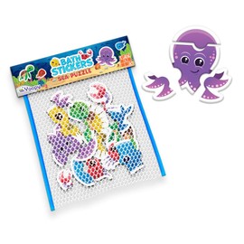 Bath Stickers - Sea Creatures Puzzle, 18 Pieces, Bath Stickers Set for Children, Water Toy, Bath Toy from 3 Years, Bath Fun Stickers Children TakTik