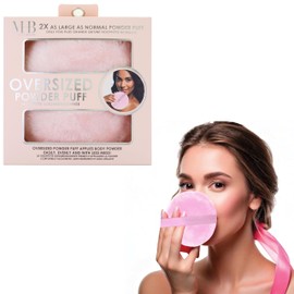Oversized Powder Puff for Body & Face - XL Makeup Applicator for Loose Powder, Setting Powder & Blusher, Ultra Soft Velour Puff
