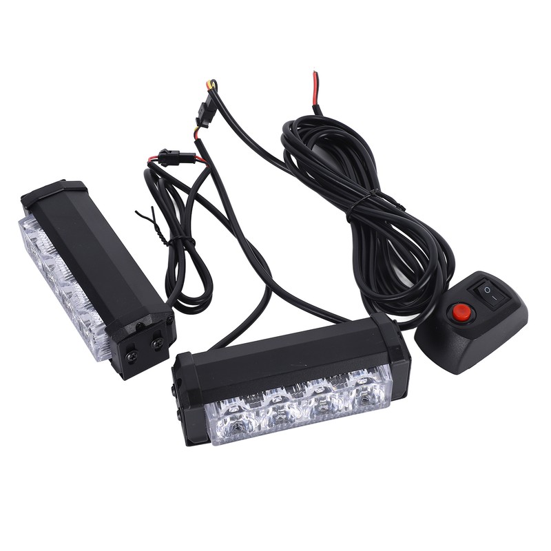 24W 12V 8LED Strobe Lights Bar High Brightness Warning Caution