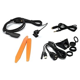 Grom Audio BTD Bluetooth Extension dongle, 35MDN aux Cable, Dash Mount USB/Aux Extension and Trim Removal Tools (4 Item Bundle)