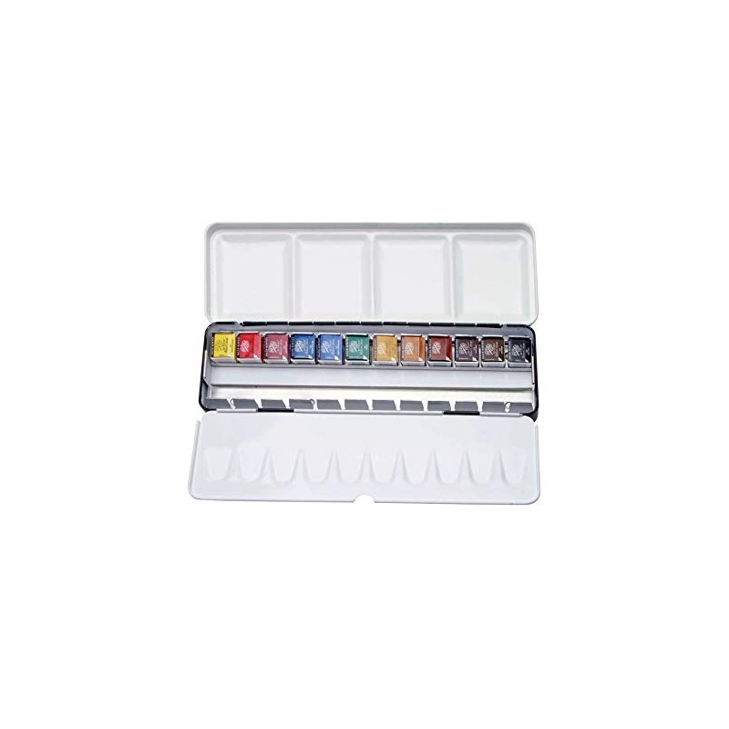 Daler-Rowney Artists Watercolour 12 Half Pan Box Set, Professional Artists