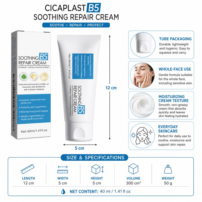 B5 Moisturizing Barrier Cream for Face – Soothing Hydration Care