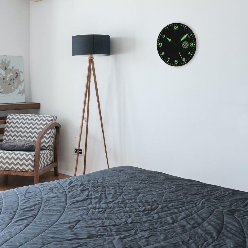 FISHTEC Wall Clock Modern Design - Silent Wall Clock without