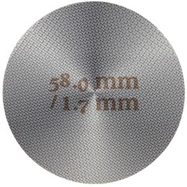 Comfycottage 58.5mm Espresso Puck Screen 316 Stainless Steel Coffee Accessories, Portafilter Puck for Breville Bambino/Barista Express, Lower Shower, Reusable Contact Screen 1.7mm Thickness 150μm