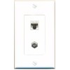 Wallplate City DecorZ - 1 Gang Decorative Coax CAT5E Ethernet