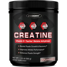 ZEBORA Micronized Creatine Monohydrate Powder for Men and Women