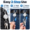 Retractable Keychain Pull Reel with Metal Wire Cable, Anti-Lost ID