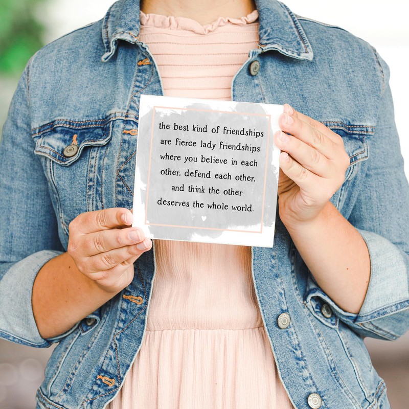 Simply Said, INC Fierce Lady Friendships 5.25 inch Wood Sign,