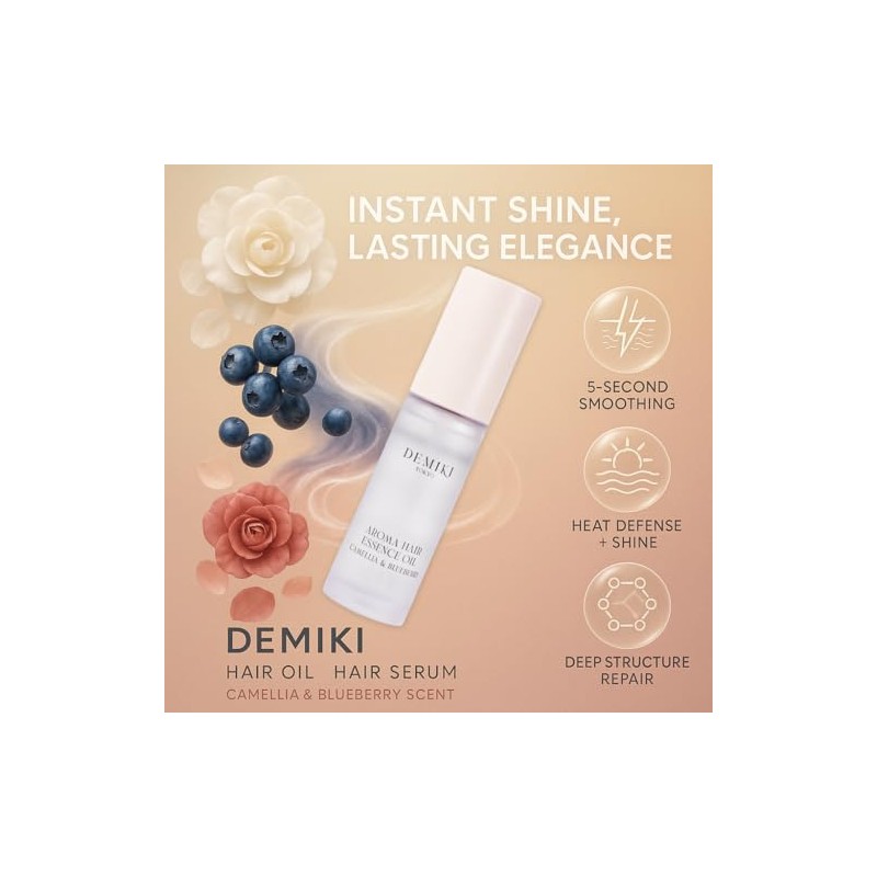 DEMIKI Aceite Capilar Japonés, Aceite Capilar Para Cabello Encrespado, Productos