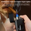 3 Jet Flame Cigar Lighter with Built-in V Cutter &