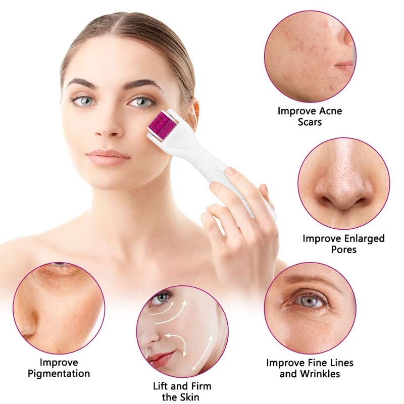 LOPHE Derma Roller, 6-in-1 Microneedling Derma Roller for Body and