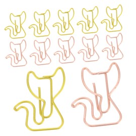 DOITOOL 30pcs Creative Cat Shaped Paper Clips Cute Metal Clips for Crafts Memo Notes Bookmarks Versatile Decorative Clips for Office School and Home Use