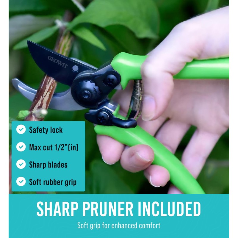 GROWIT Heavy Duty Gardening Tools - 22-Piece Gardening Gifts for