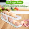 Amfrpar Egg Holder Fridge Egg Container 2 Layers Automatic Rolling