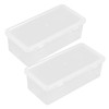 IWOWHERO 2pcs Plastic Storage Box with Lid Versatile Organization and
