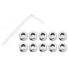 Deosdum 10 Pcs Shaft Collar Electroplate Ferronickel Shaft Lock Collar