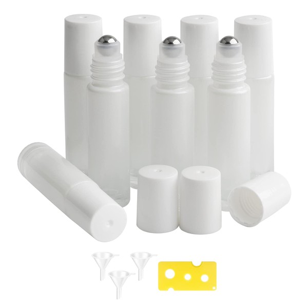 Ellbest 8PCS Roll on Bottle with Stainless Steel Balls, 10ml