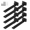 Floating Shelf Bracket 10Inch, 8Pack Black Shelf Brackets Bathroom Shelf