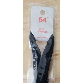 Unbranded 2 Pairs Round Athletic Sport Sneaker "Black" 54" String Shoelace