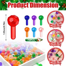 Ceramic Christmas Tree Lights, 70 Pcs Christmas Tree Bulbs, Christmas Tree Lights Replacement Bulbs for Christmas Tree Decorations (Mixed Color)
