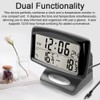 Car Clocks and Temperature, with Blue Backlight, Car Dashboard Digital