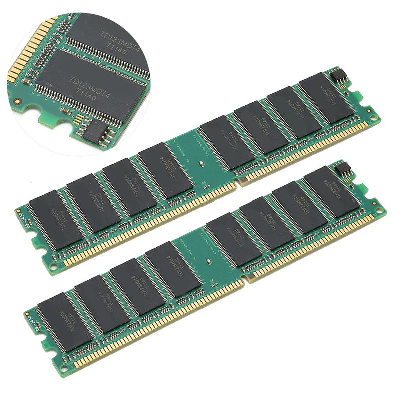 2Pcs Memory Module Desktop DDR 333MHZ PC‑2700 16 Grains on