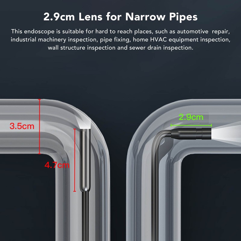 Endoscope Camera 4.3 Inch HD 1080P Inspection Snake Camera with