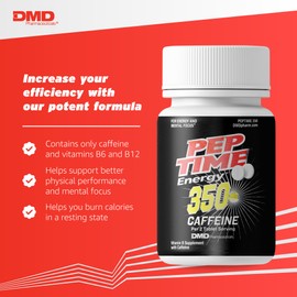 Tablets, Vitamin B6 and B12 Caffeine Pills, 350 mg Caffeine per Serving, Physical Performance and Focus Supplement, 250 Count