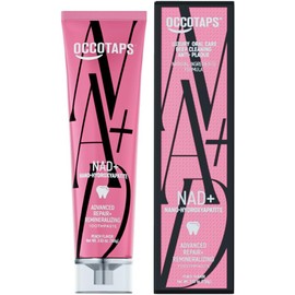 NAD+ Advanced Repair Remineralizing Toothpaste, Nano Hydroxyapatite, Enamel Repair, Sensitive Teeth, Whitening, Antiplaque, Fluoride Free, SLS Free, Peach Flavor, 1 Pack